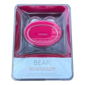 FOREO BEAR Microcurrent Facial Toning Device Fuchsia NEW SEALED $348 Retail